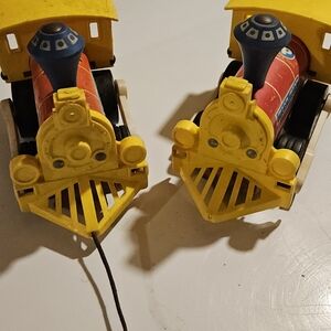 1964 toot toot trains and 1980 first wheels train